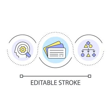 Information categorization loop concept icon イラスト素材