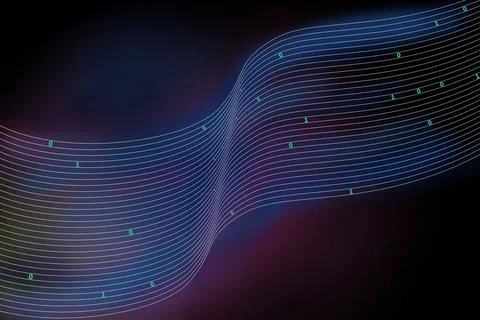 Information channel of the binary code 库存照片