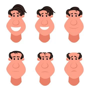 Information chart showing types and stages of hair loss for men. Bolding head Stock Illustration