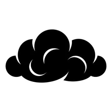 Information cloud icon, simple black style Stock Illustration