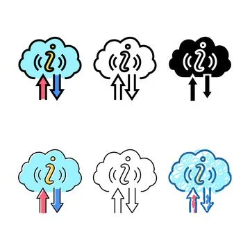 Information cloud storage color icon vector mix Stock Illustration