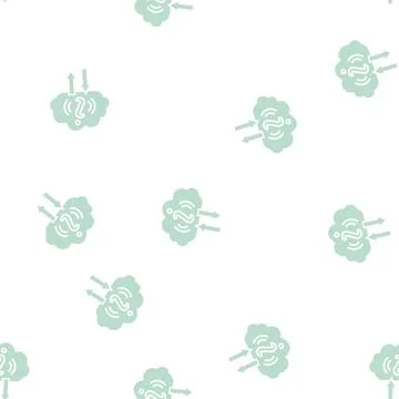 Information cloud storage glyph seamless pattern Stock Illustration