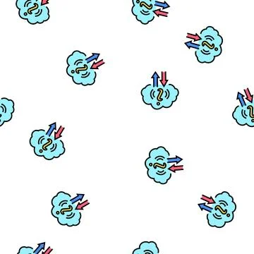 Information cloud storage vector seamless pattern Stock Illustration