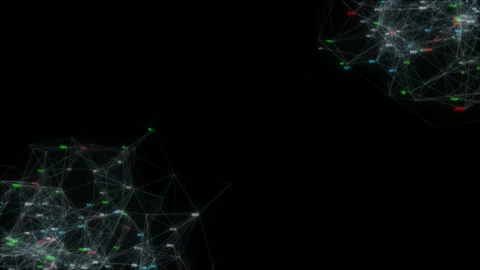 Information clouds. Seamless loop.Network Connection Cloud. Dark background Stock Footage 97754277