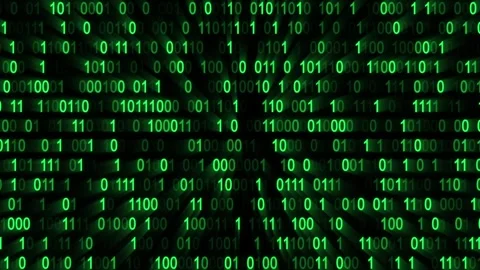 Information Code In The Cyberspace. Digital Technological Screensaver Stock Footage 139339042
