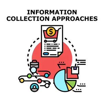 Information collection approaches for business data analysis Stock Illustration