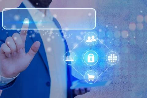 Information Computerization With Infographic Elements And Flat Icons. Latest 库存照片