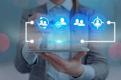 Information Computerization With Infographic Elements And Flat Icons. Latest 写真素材