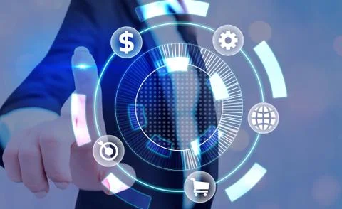 Information Computerization With Infographic Elements And Flat Icons. Latest 库存照片