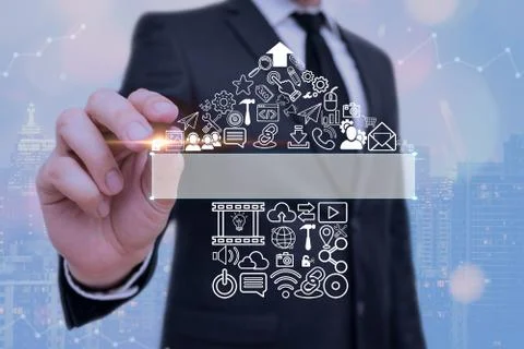 Information Computerization With Infographic Elements And Flat Icons. Latest 库存照片