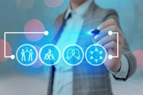 Information Computerization With Infographic Elements And Flat Icons. Latest 库存照片