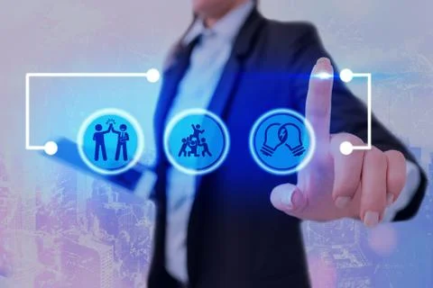 Information Computerization With Infographic Elements And Flat Icons. Latest Foto stock