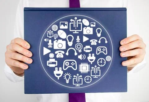 Information Computerization With Infographic Elements And Flat Icons. Latest 库存照片