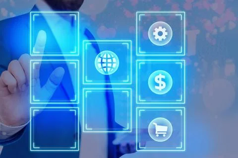 Information Computerization With Infographic Elements And Flat Icons. Latest 库存照片