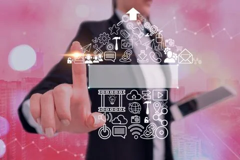 Information Computerization With Infographic Elements And Flat Icons. Latest 库存照片