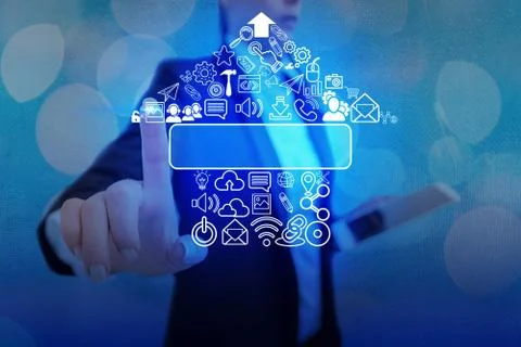 Information Computerization With Infographic Elements And Flat Icons. Latest 库存照片