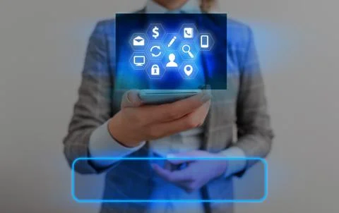 Information Computerization With Infographic Elements And Flat Icons. Latest Foto stock