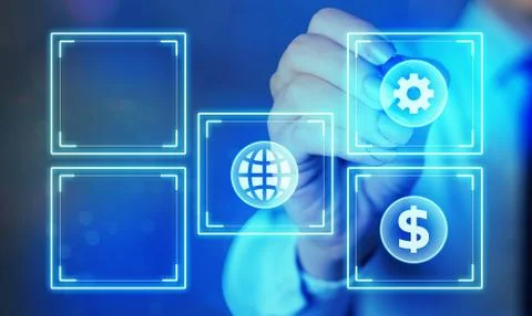 Information Computerization With Infographic Elements And Flat Icons. Latest 库存照片