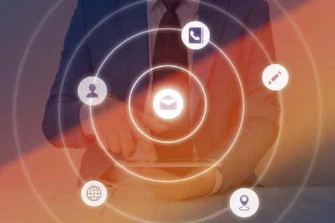 Information Computerization With Infographic Elements And Flat Icons. Latest 库存照片