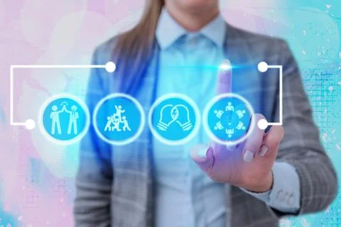Information Computerization With Infographic Elements And Flat Icons. Latest 스톡 사진