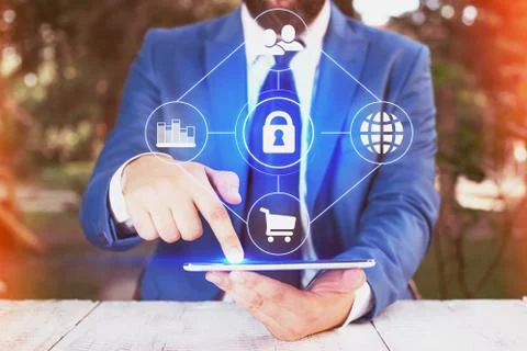 Information Computerization With Infographic Elements And Flat Icons. Latest 스톡 사진