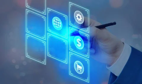 Information Computerization With Infographic Elements And Flat Icons. Latest 库存照片