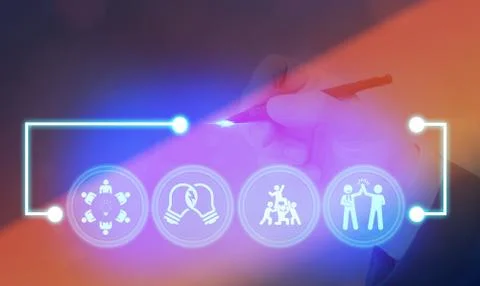 Information Computerization With Infographic Elements And Flat Icons. Latest 库存照片