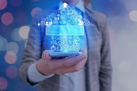 Information Computerization With Infographic Elements And Flat Icons. Latest 写真素材