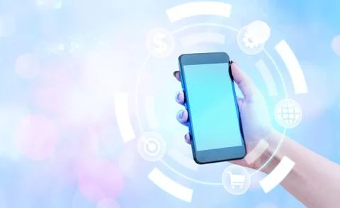 Information Computerization With Infographic Elements And Flat Icons. Latest 库存照片