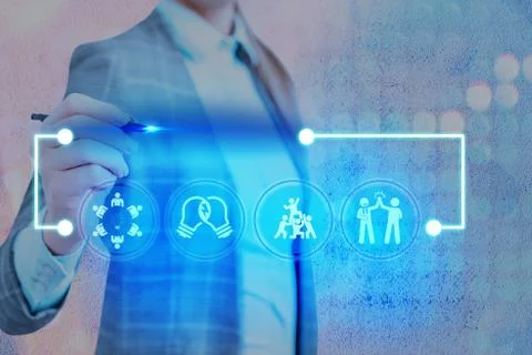 Information Computerization With Infographic Elements And Flat Icons. Latest 库存照片