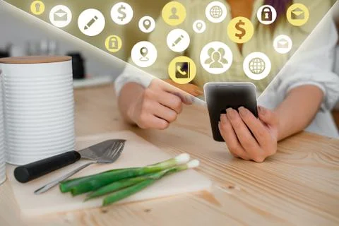 Information Computerization With Infographic Elements And Flat Icons. Latest 库存照片