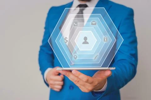 Information Computerization With Infographic Elements And Flat Icons. Latest 스톡 사진