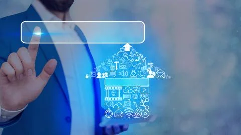 Information Computerization With Infographic Elements And Flat Icons. Latest 库存照片