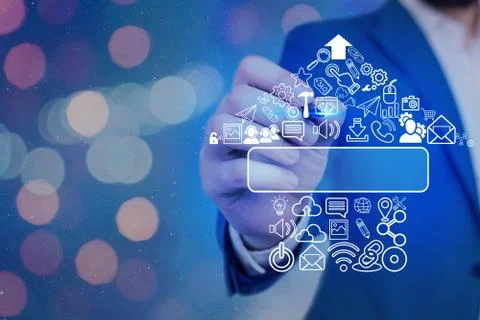 Information Computerization With Infographic Elements And Flat Icons. Latest 库存照片