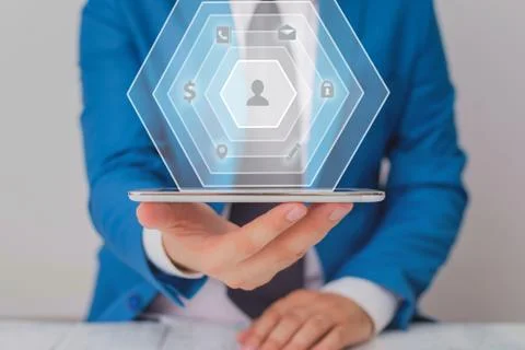 Information Computerization With Infographic Elements And Flat Icons. Latest 库存照片