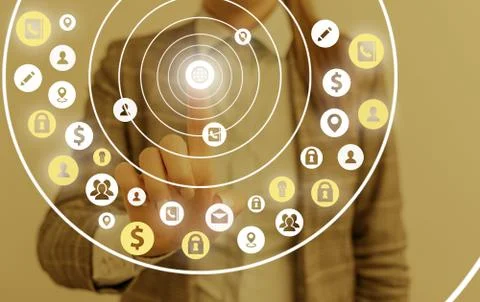 Information Computerization With Infographic Elements And Flat Icons. Latest 库存照片