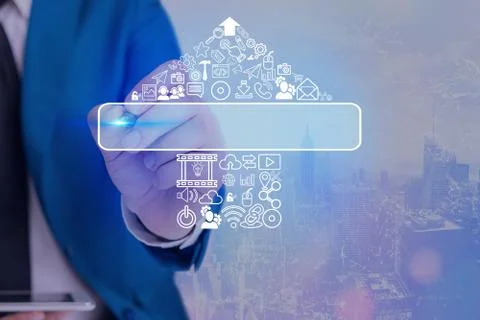 Information Computerization With Infographic Elements And Flat Icons. Latest 스톡 사진