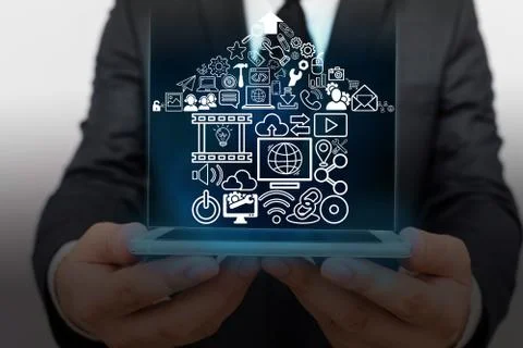 Information Computerization With Infographic Elements And Flat Icons. Latest 库存照片