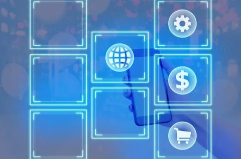 Information Computerization With Infographic Elements And Flat Icons. Latest 库存照片