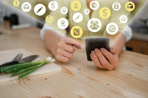 Information Computerization With Infographic Elements And Flat Icons. Latest 库存照片