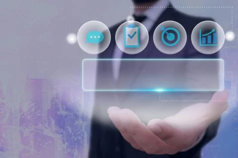 Information Computerization With Infographic Elements And Flat Icons. Latest 库存照片