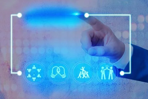 Information Computerization With Infographic Elements And Flat Icons. Latest Foto stock