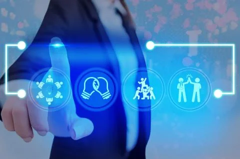 Information Computerization With Infographic Elements And Flat Icons. Latest Foto stock