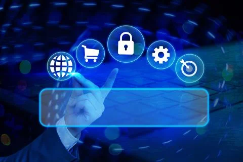 Information Computerization With Infographic Elements And Flat Icons. Latest 写真素材