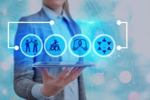 Information Computerization With Infographic Elements And Flat Icons. Latest 库存照片