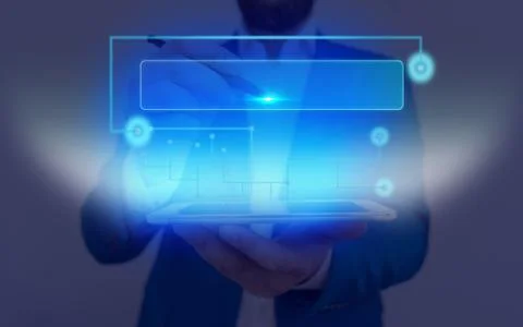 Information Computerization With Infographic Elements And Flat Icons. Latest 库存照片