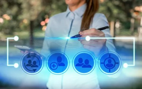 Information Computerization With Infographic Elements And Flat Icons. Latest 写真素材