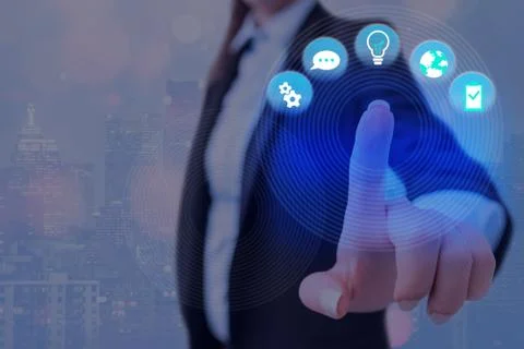 Information Computerization With Infographic Elements And Flat Icons. Latest 库存照片