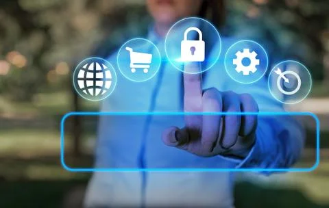 Information Computerization With Infographic Elements And Flat Icons. Latest Foto stock