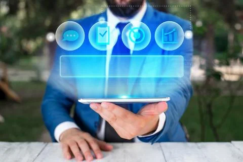 Information Computerization With Infographic Elements And Flat Icons. Latest 库存照片